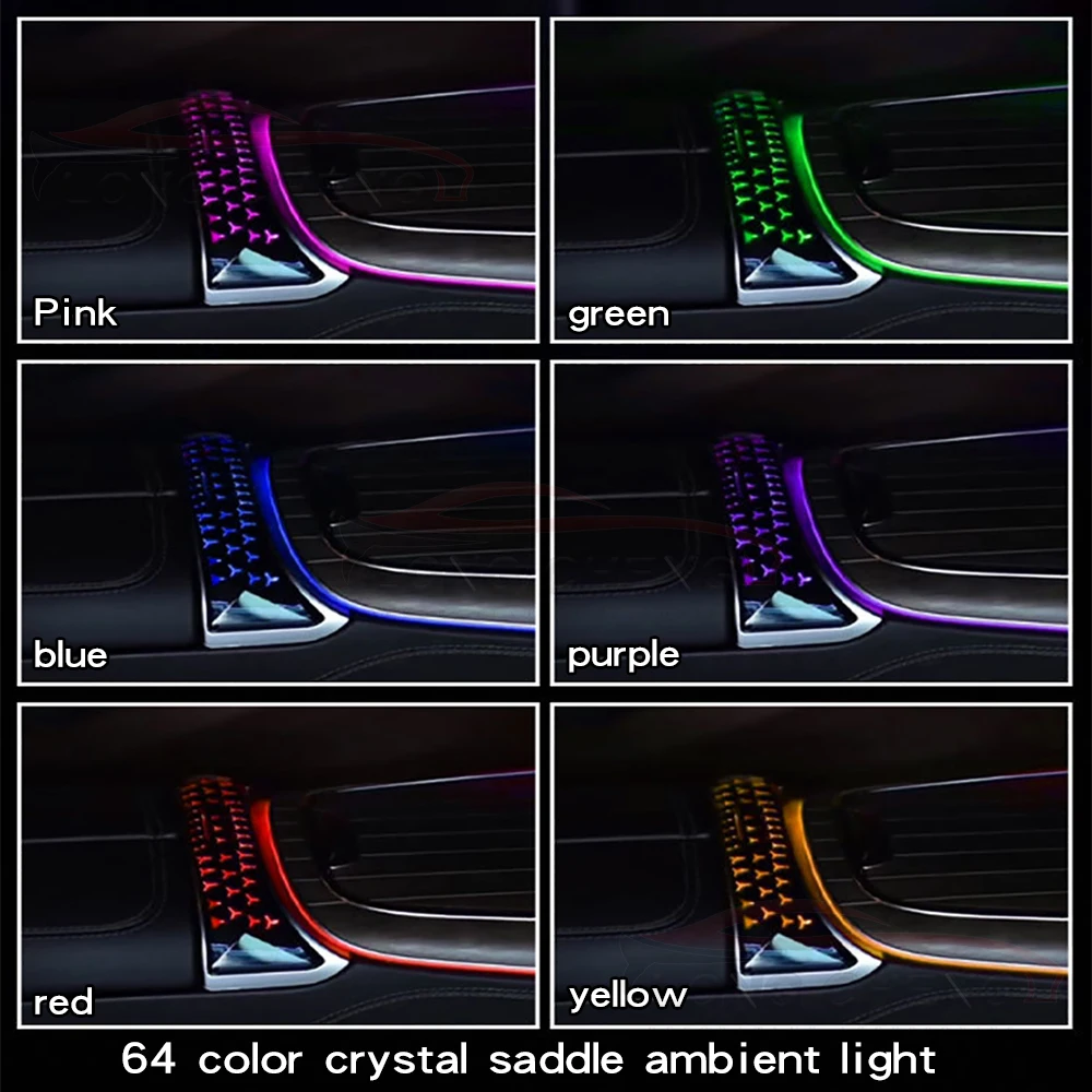 For Mercedes Benz E W214 64 2022-2026 Colors LED Crystal Center Console Atmosphere Lamp car interior modification accessory