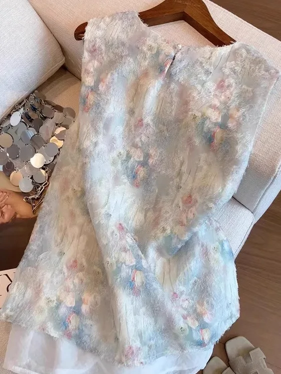 Retro Sweet Svel Vest Women's Summer Design Slimming Fairy T Versatile irt Young Looking Small ence Vest