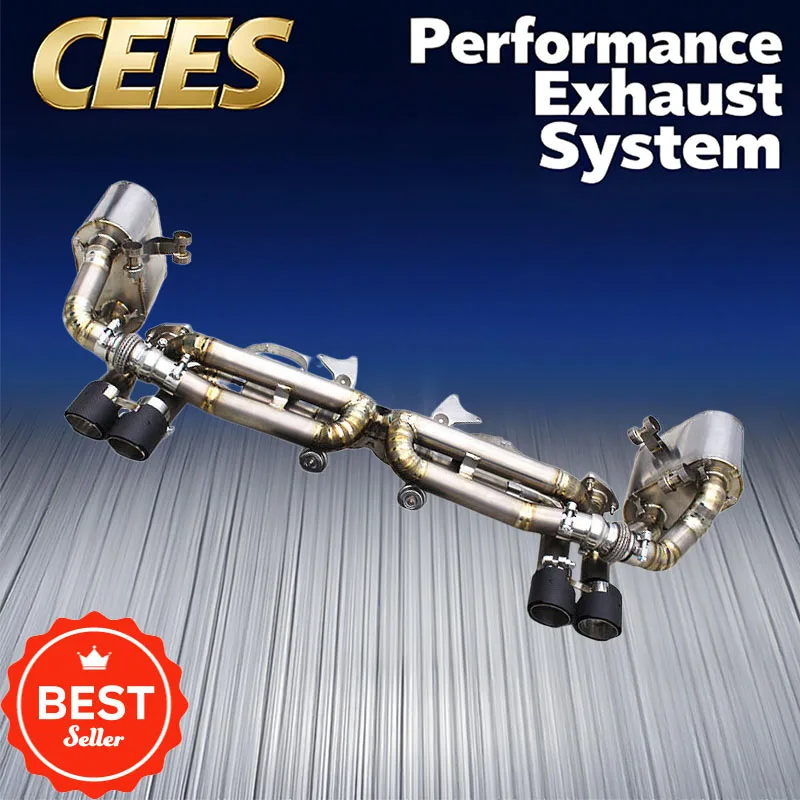 

CEES Catback глушитель для Porsche 911 991/991.1 GTS 3.8L 2012-2015 суперпорт автомобиля высокопроизводительная спортивная выхлопная система с клапаном