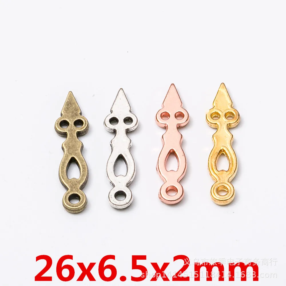 20pcs 25.5x6mm Vintage Pointer Design Pendants, Zinc Alloy Charms for DIY Accessories EF4239