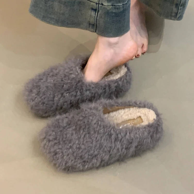 

Women Flats Fluffy Slippers Platform Mules Shoes Sport Sneaker 2026 Winter Casual Slingback Flip Flops Walking Running Zapatos