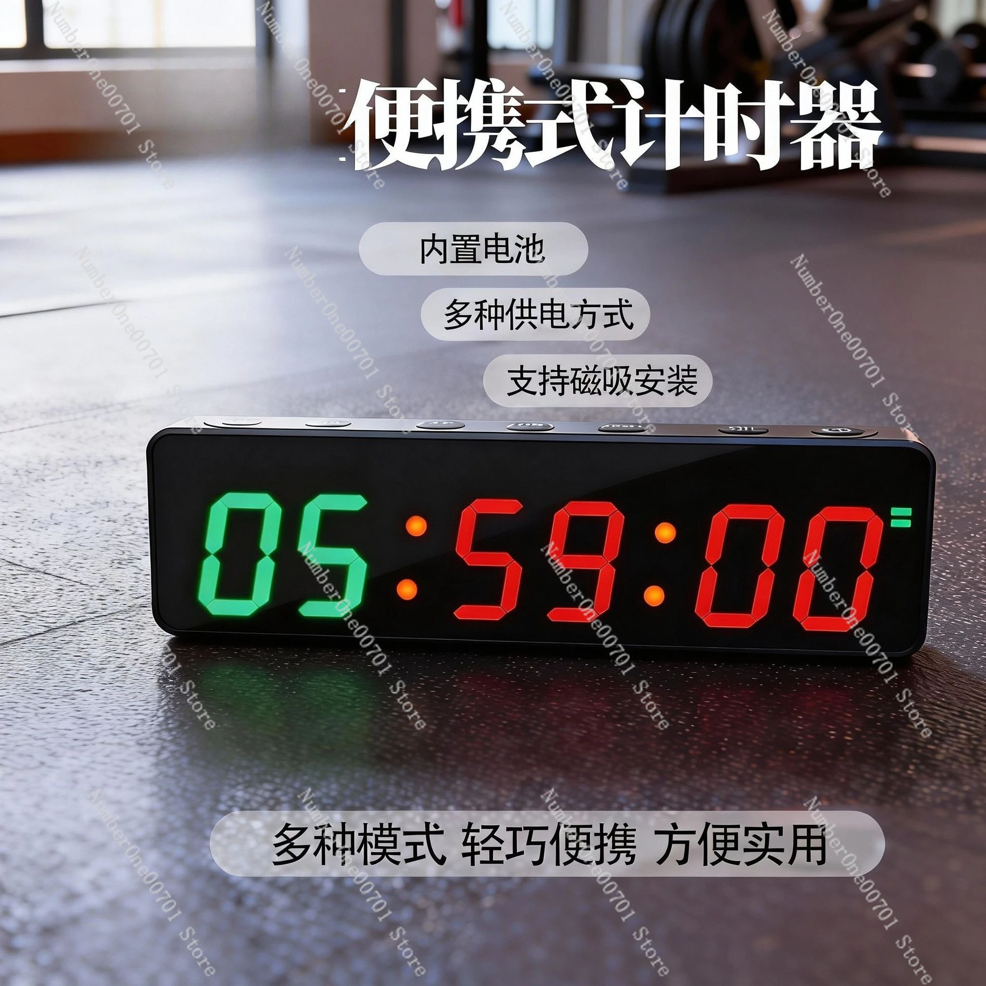 1 Inch Mini Sports Stopwatch, Magnetic Charging Portable Timer, Fitness Kitchen Outdoor  Countdown Clock