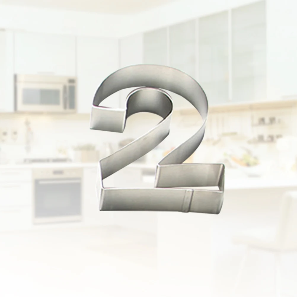 

1 Pc Stainless Steel Number 2 Cookie Cutters Cake Decorating Tool Fondant Dessert Biscuit Mold (19.2 x 14.2 cm)
