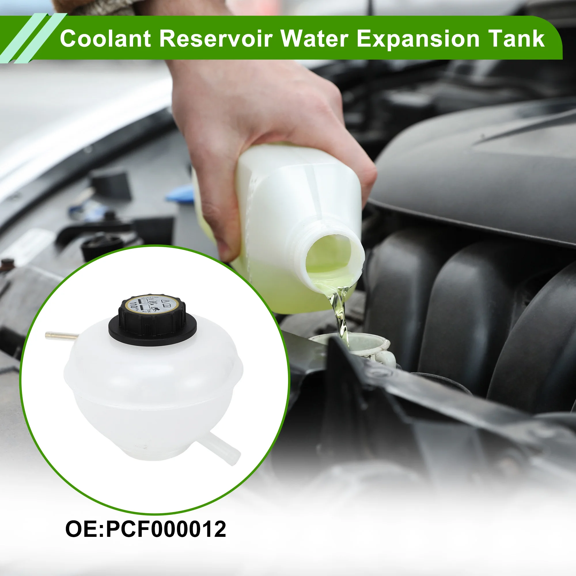UXCELL رقم PCF 000012 خزان توسيع المياه لخزان المبرد لسيارة لاند روفر فريلاندر 2002-2005 زجاجة تبريد مقاومة للحرارة #2