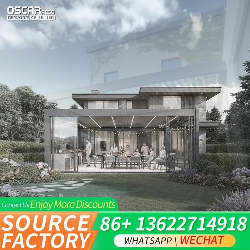 Retractable Polycarbonate Shade Cover for Outdoor Pergolas with Powder Coated Frame for Deck Patio Ceiling pergola