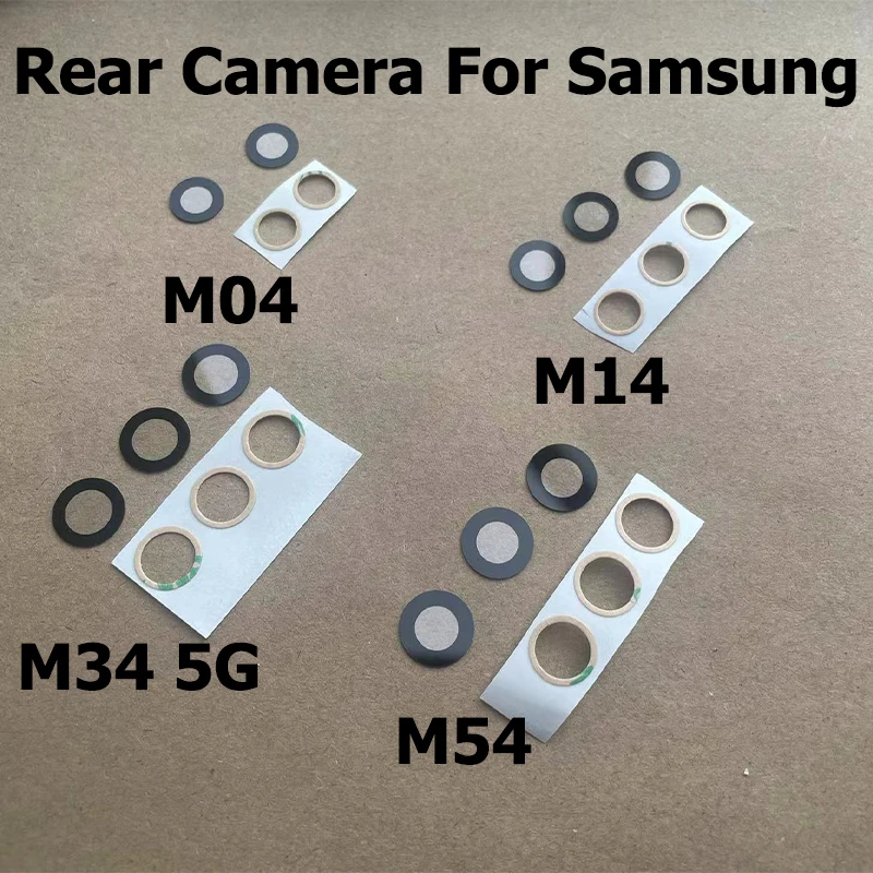 Rear Camera Glass For Samsung Galaxy M54 M34 M14 M04 4G 5G Back Camera Glass Lens Cover With Glue Tape Repair Parts