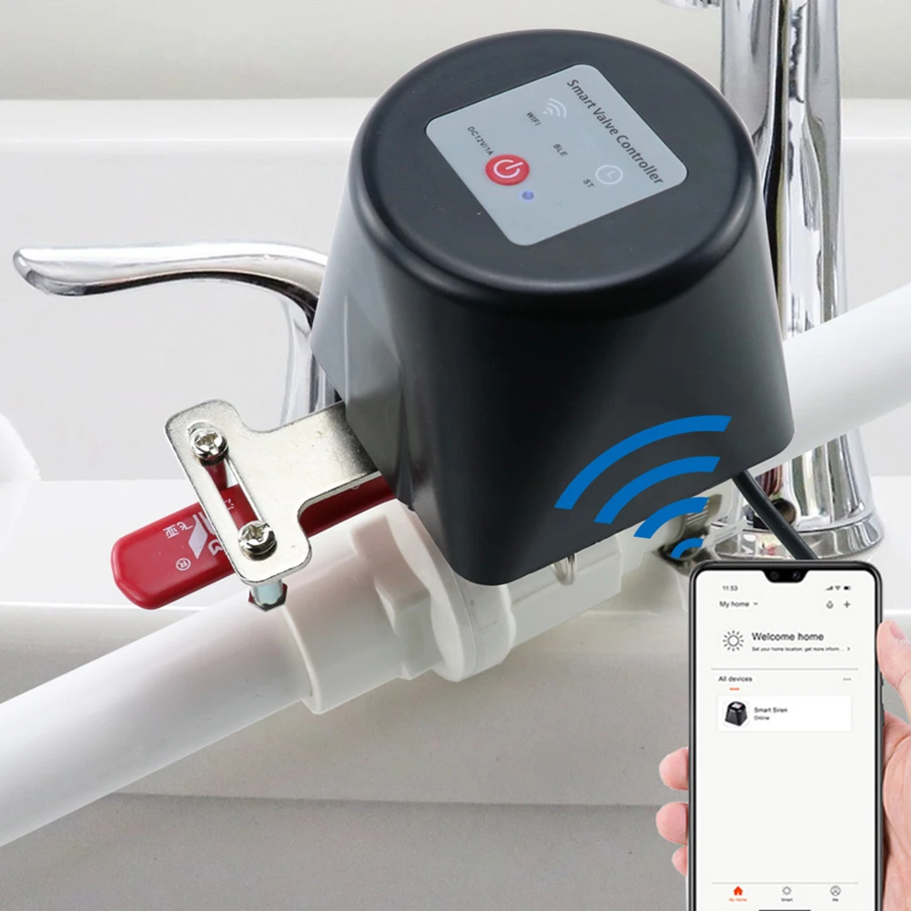 Smart WiFi Water Valve Gas Shutoff Ball Valve Timer Garden Smart Faucet Controller Support Alexa for Google Assistant Smart Life