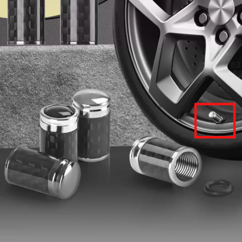 4 قطعة الكربون + الفضة الإطار عجلة الجذعية ل AMG غطاء صمام الإطارات AFFALTERBACH AMG محور الهواء الحنفية غطاء صمام لمرسيدس بنز تصفيف السيارة