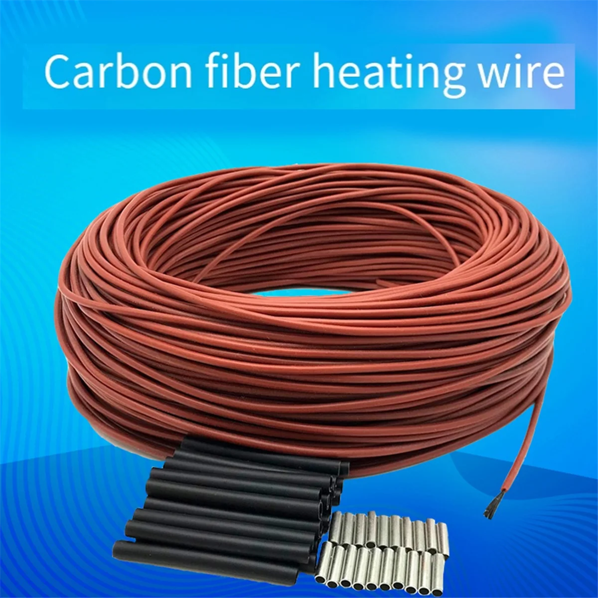 AD41-12K ความร้อน 50M 12K 33Ω/M คาร์บอนไฟเบอร์สายความร้อน 3 มม.ลวดร้อนสูงอุณหภูมิซิลิโคนความร้อน