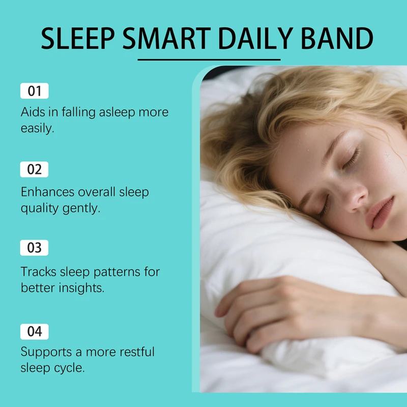 Lenovo Sleep tracker Collects and Tracks Sleep Data Monitors Deep Light Sleep Comfortable to Wear and Portable View on Mobile