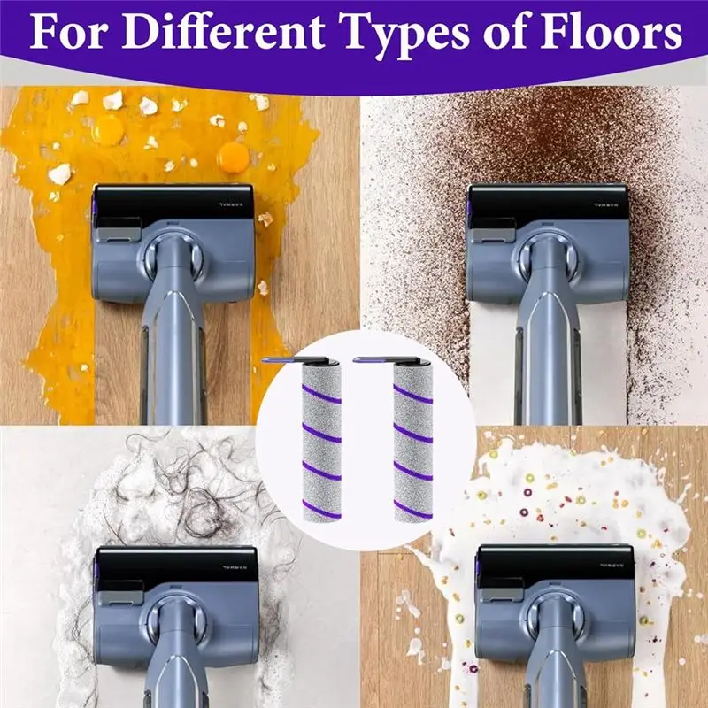 Y51A-For NARWAL S20 Pro Cordless Wet Dry Vacuum Cleaner 2 Roller Brush And 2 Filter With 1Cleaning Brush Replacement Parts