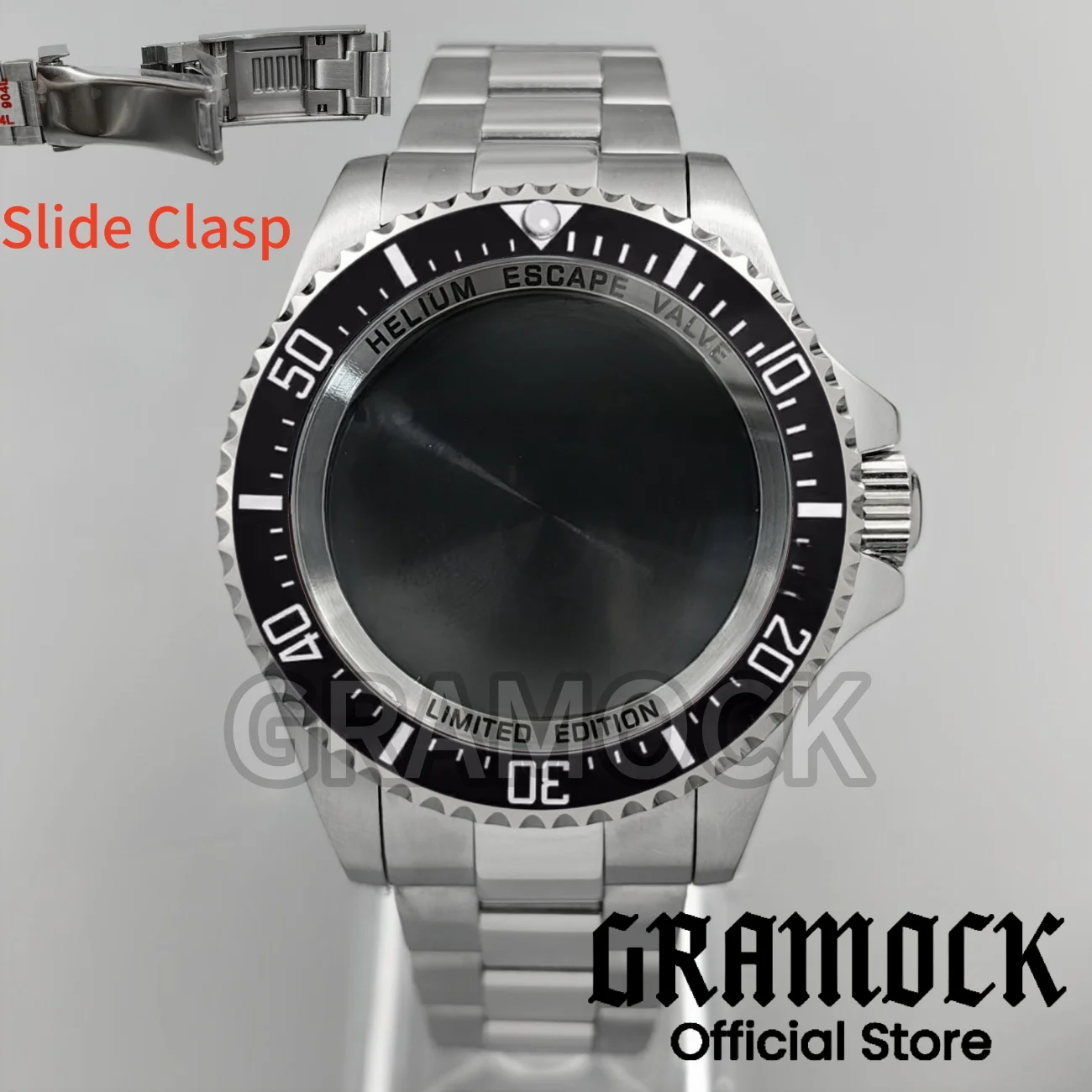 43MM Middle Polished Strap Stainless Steel Watch Case Roating Bezel For NH34 NH35 NH36 ETA2824 PT5000 DG3804 Sapphire Crystal