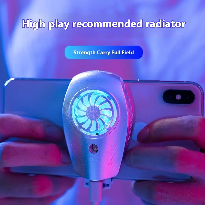 

Portable Mobile Phone Live Broadcast Radiator Mobile Phone Holder Semiconductor Ice Refrigeration Colorful Lamp Radiator