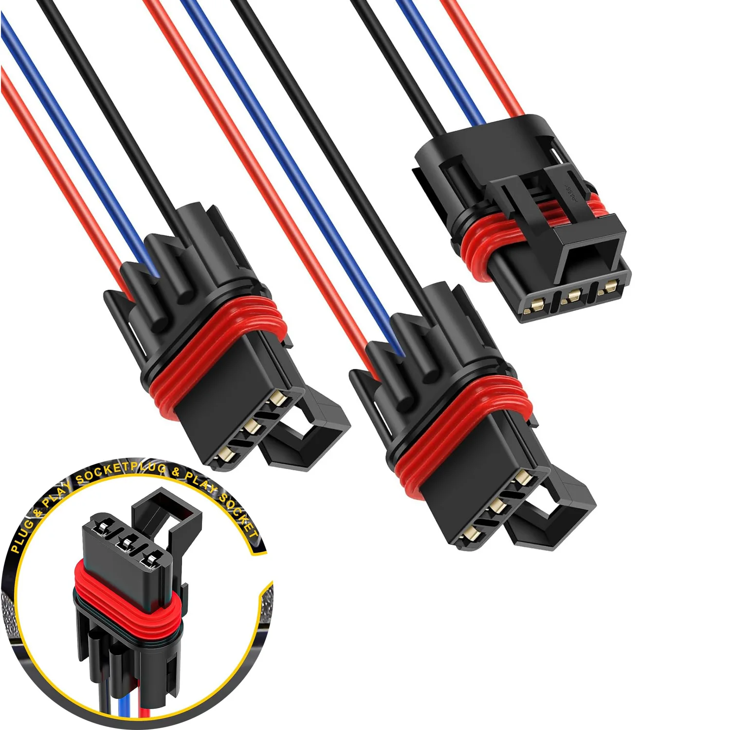 

Pulse Power Plug Pigtail Connector Compatible with Polaris Ranger XP 1000 & RZR RS1 2018-2022 - Pulse Bar Wire Harness
