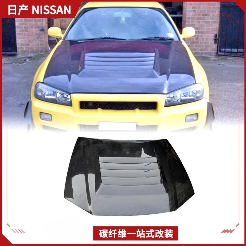 

For Nissan R34 Skyline Carbon Fiber Modification Nismo Front Hood, Engine Hood