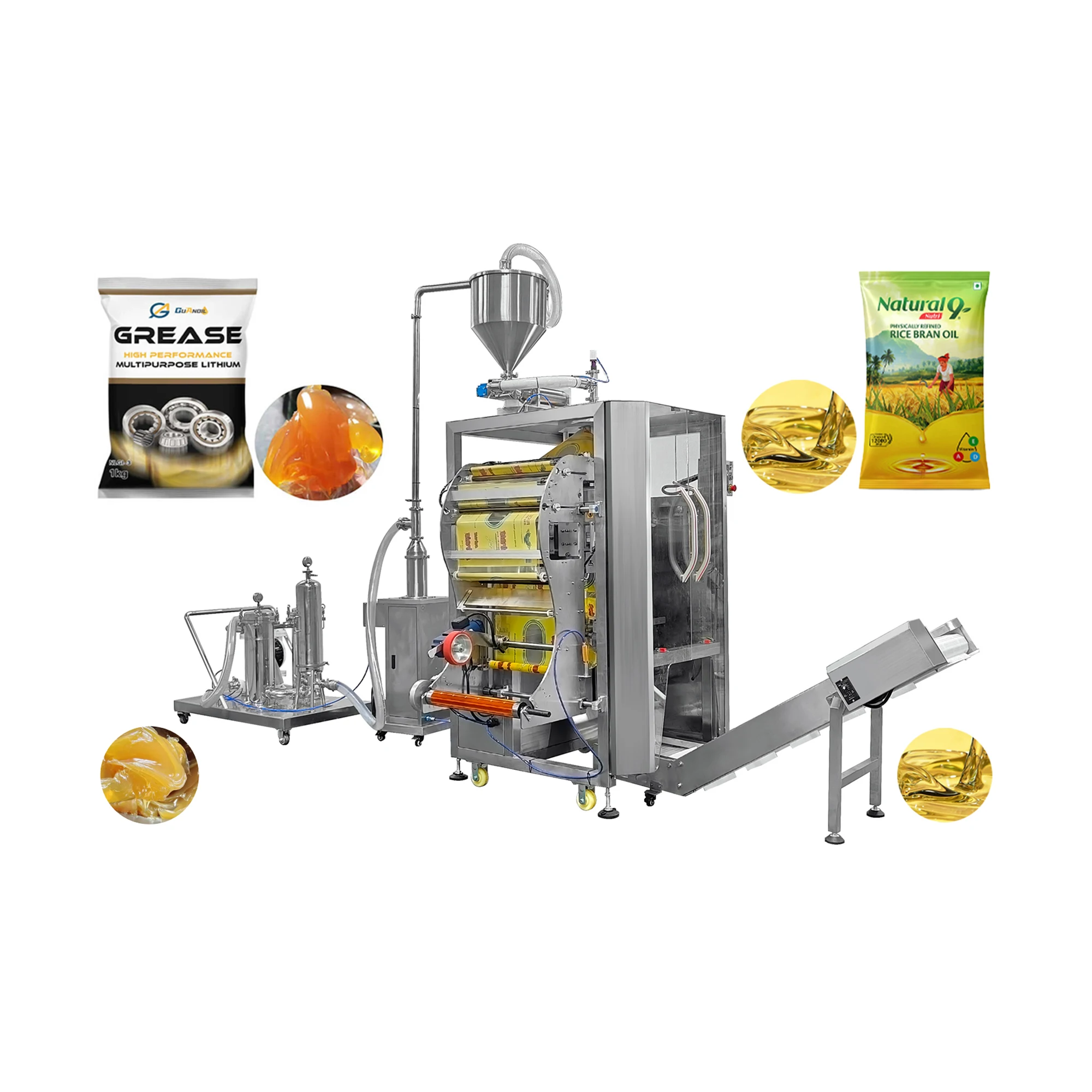 FOODLINE VFFS Packaging Machine Vertical Form Fill Seal Machine For Snack Granule Automatic Bag Forming Sealing Production