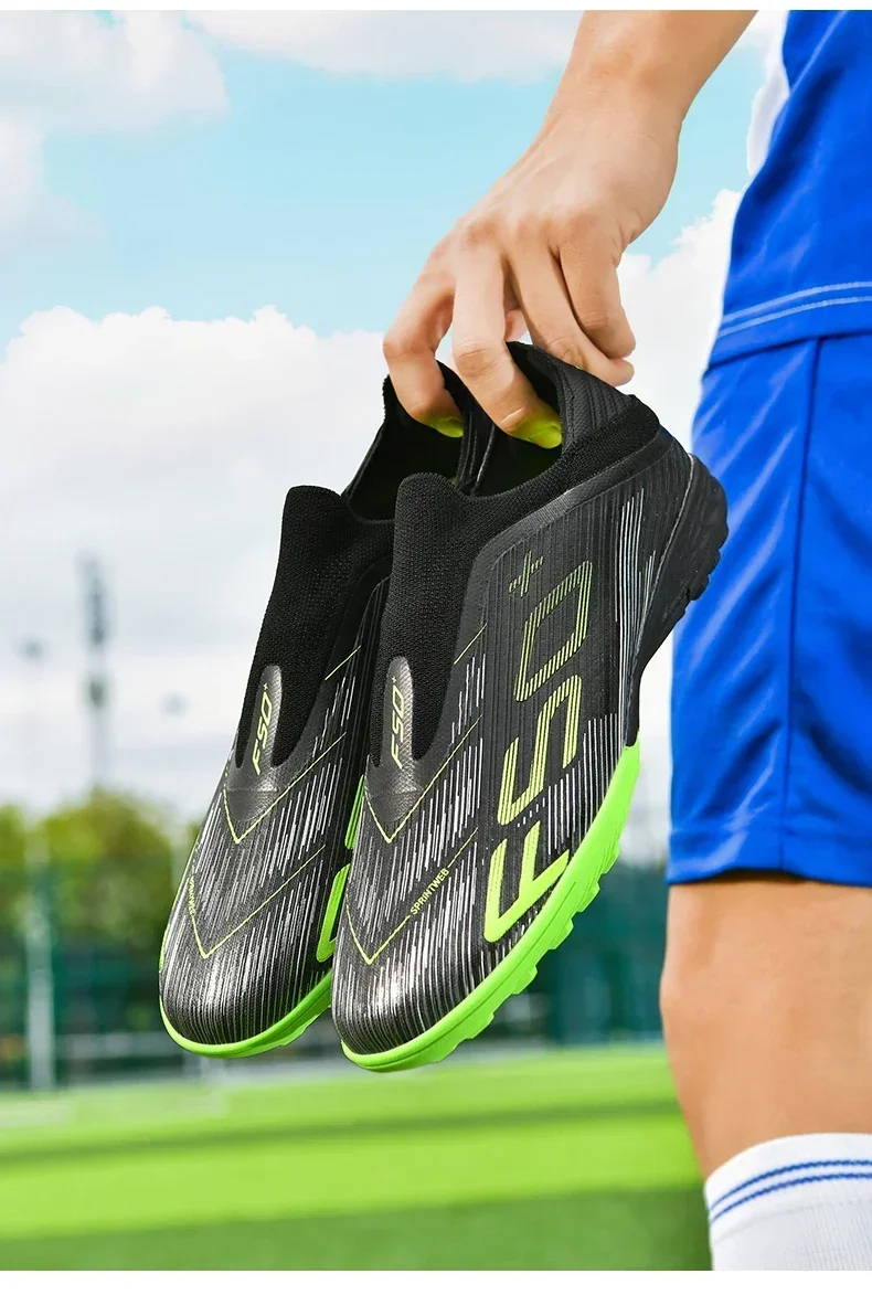 Neue Herren-Fußballschuhe: Rutschfeste Hallen- und Outdoor-Sneaker mit Stollen – Hochwertige Futsal-High-Top-Schuhe für Rasen – Bestseller – Detail 36