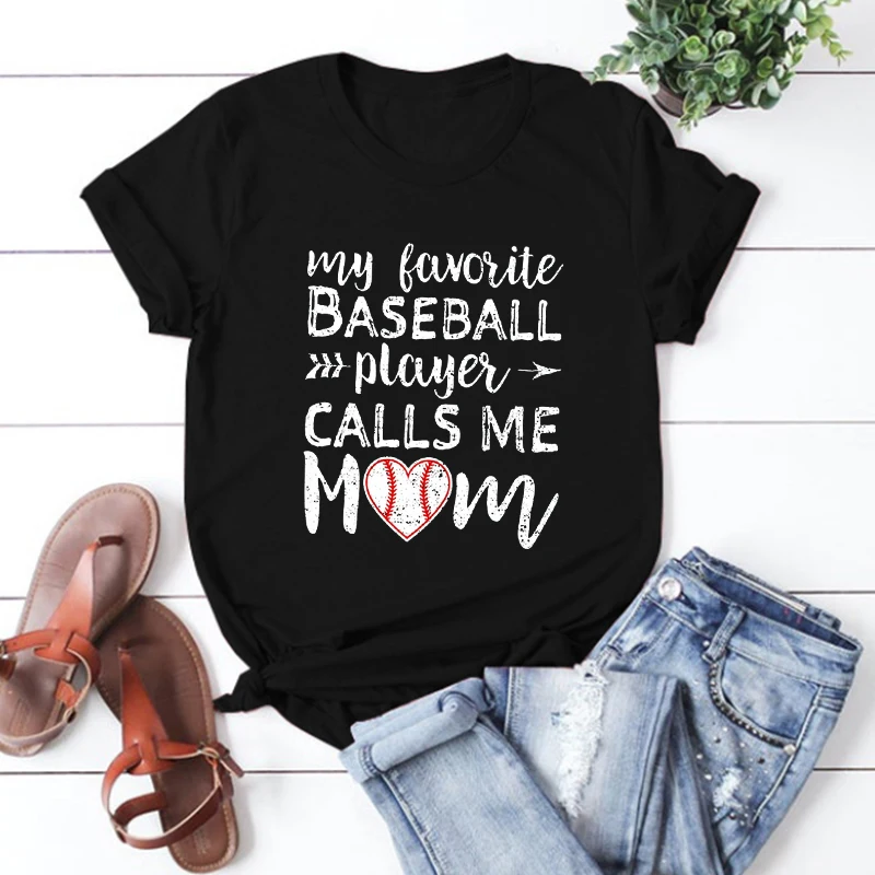 

My Favorite Baseball Player Calls Me Mom Shirt Baseball Mom Game Day Shirt Gift for Mom Sports Mom Tee Baseball Mom Clothes XL