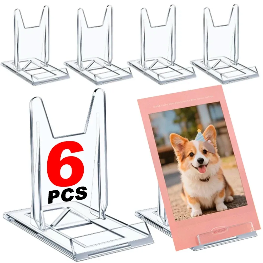 1-6Pcs Transparent Display Stand Adjustable Sliding Clear Acrylic Art Exhibition Rack Removable Bracket Display Holder Stands
