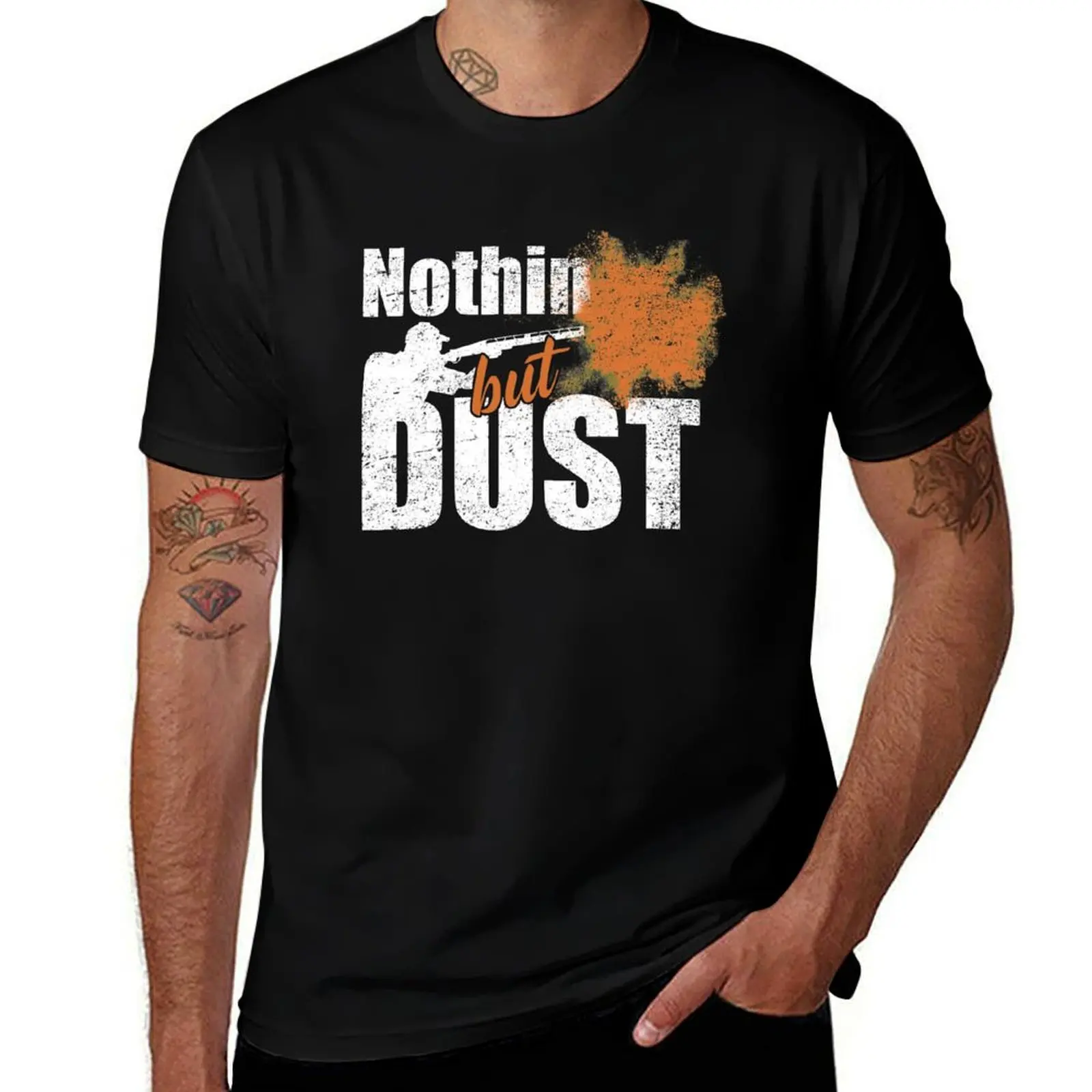 Trap Shooting Nothin But Dust T-Shirt Mechanic Work Tee Shirt T-Shirt