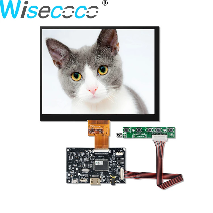 

8 Inch IPS 1024*768 Tablet Screen LCD Display HE080IA-01D HJ080IA-01E Driver Board VGA HD AV Control Monitor For Raspberry