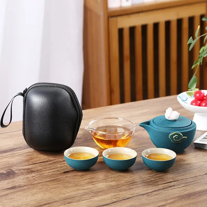 

Quick cup high-grade tea set single outdoor travel travel kung fu tea set portable tea pot small set