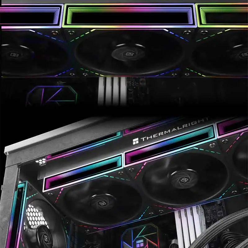 TL-M12 Thermalright พัดลมทำความเย็นแชสซี argh 12cm พัดลมไร้กรอบพัดลมทำความเย็น Halo PWM หลากสี