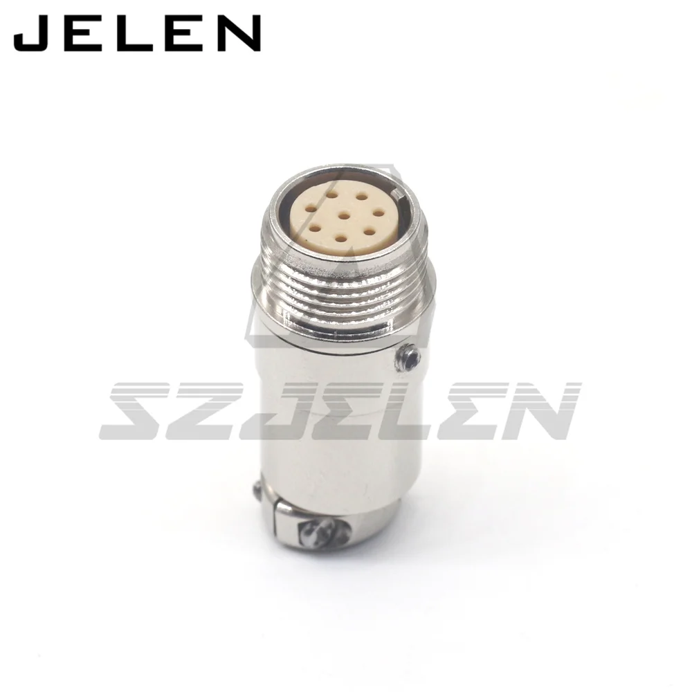 TAJIMI  8 pin mela female , HT10A1.11J.8L-2 , HT10A1.11P.8A-1 Camera signal line plug socket, metal circular 8-pin docking