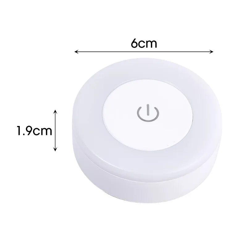 3 Modes LED Touch Sensor Night Lights USB Rechargeable Magnetic Wall Light Room Aisle Bedroom Round Portable Dimming Night Lamp