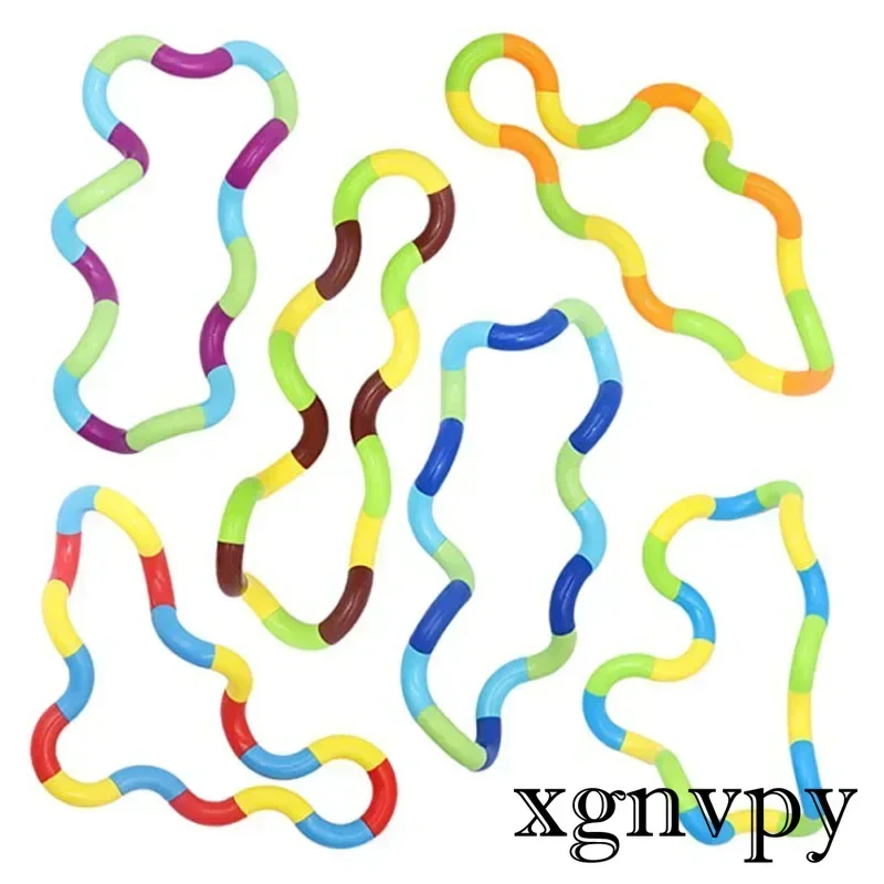 3Pcs Tangle Rope Twist Fidget Toy Rrainbow Circle Sensory Autism Therapy Jouet Anti Stress Enfant Juguete Antiestres Niños