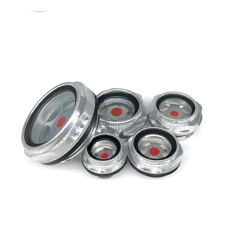 Oil Sight Glass G1/4 G3/8 G1/2 G3/4 Non-Fogging Tempered Glass Oil Level Gauge for Refrigeration Equipment Parts