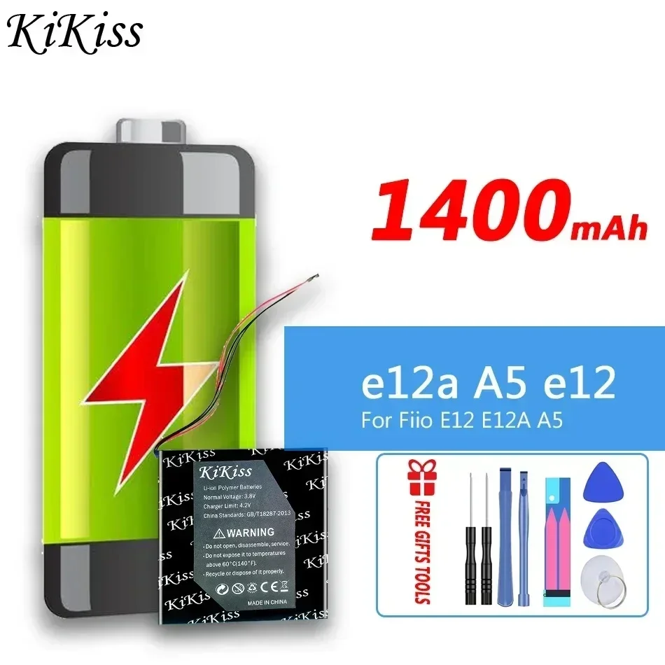 1400mAh KiKiss Powerful Battery e12a A5 e12 For Fiio E12 E12A A5 Player