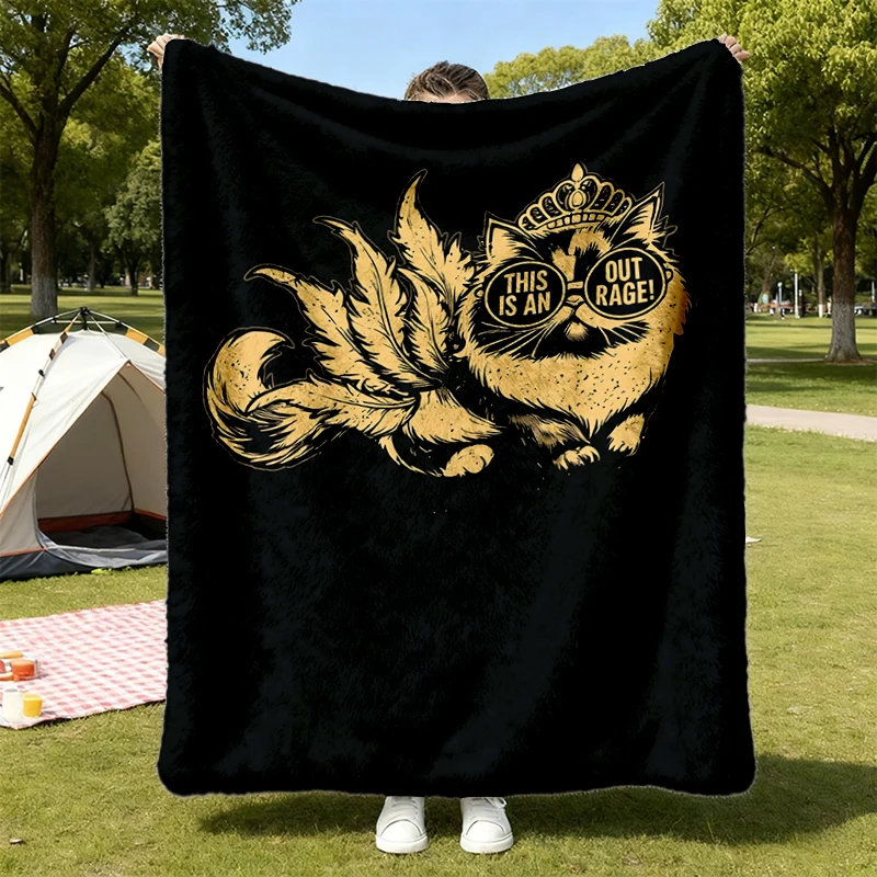 Princess Donut Flannel Blanket, This Is An OUTRAGE Flannel Throw, Dungeon Crawler Carl Goddammit Donut Cozy Blanket