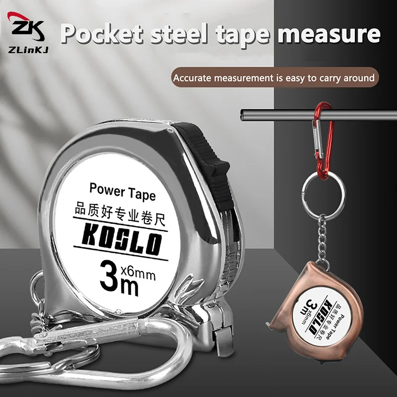 (ZYDD01) 1Pcs Mini Measuring Tool 3 Meter Portable Tape Measure Delicate Household Retractable 300cm Measuring Tape Key Chain
