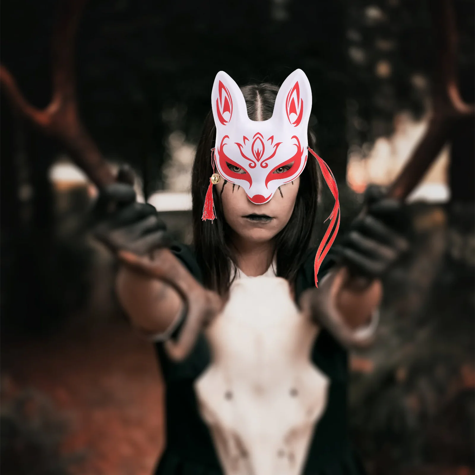 Cosplay Vos Masker Half Gezicht Decoratief Prachtige Kleur Opvallend Unieke Mode Sense Charm Party Festival Prestaties