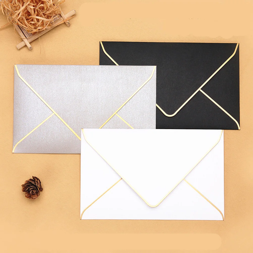 50 pcs 1 Set Blessing Greeting Cards Storage Envelopes For Birthday Thank You Cards Memo Paper Elegant Premium
