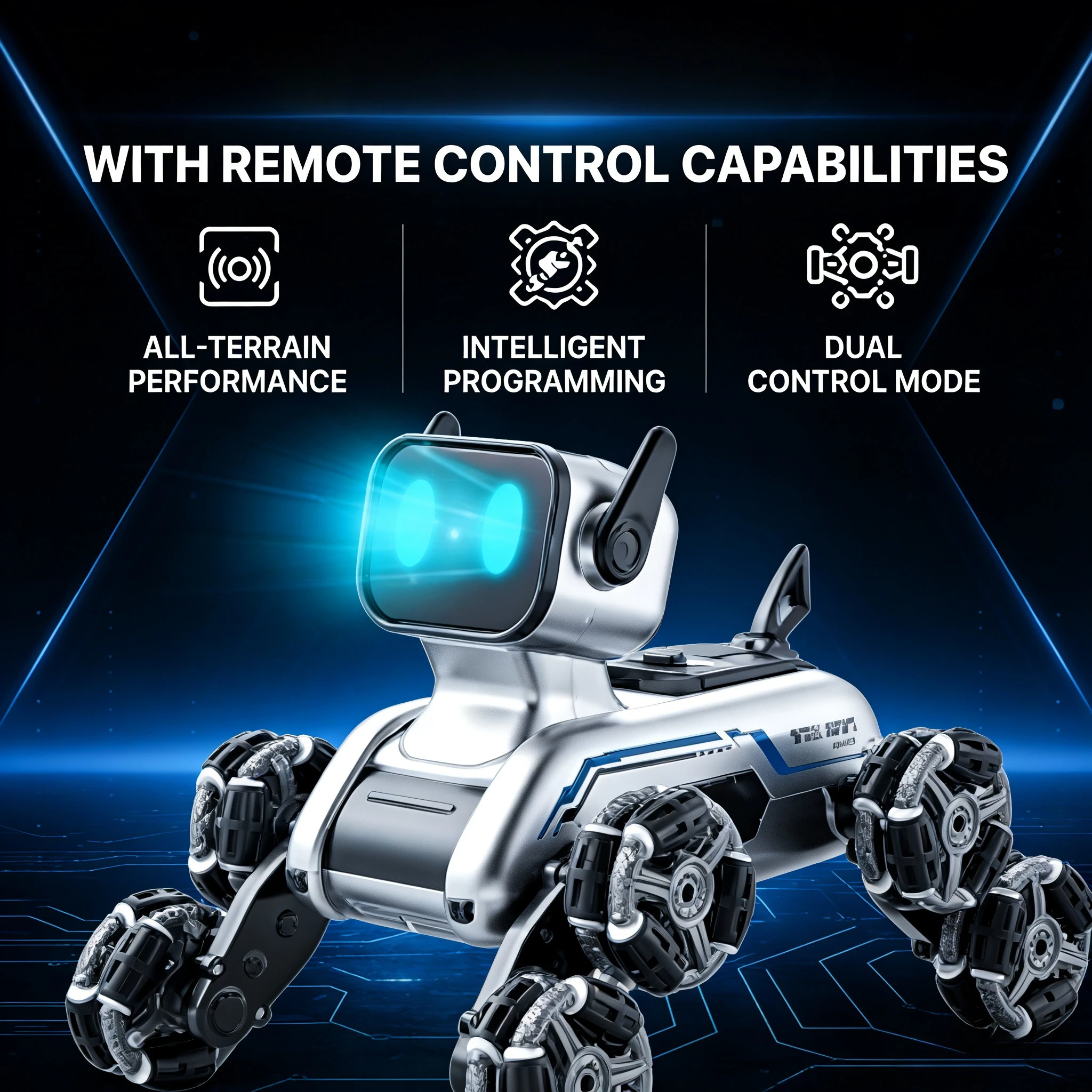 RC Gesture-Sensing Robot Dog – Stunt-Performing Interactive Pocket Emo Robot with Cool Lights & Music