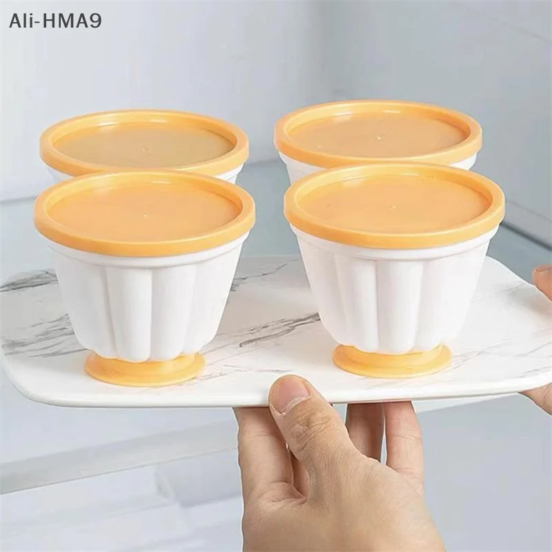 

4Pcs/Lot New PP Pudding Jelly Cake Mold Bakeware for DIY Baking Tool Reusable Plastic Jelly Mold Kitchen Tool 3.3*2.7 inch