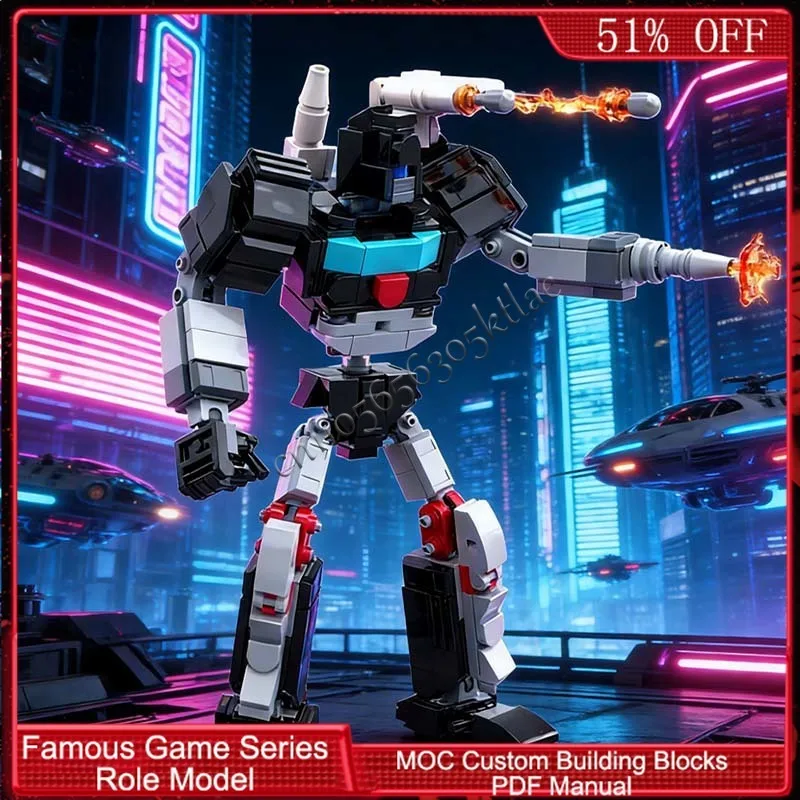 313 PCS 브릭헤드즈 패스 가드 봇 MOC 맞춤형 모듈식 블록 창의적 디자인 교육용 DIY 소년 장난감 크리스마스 선물