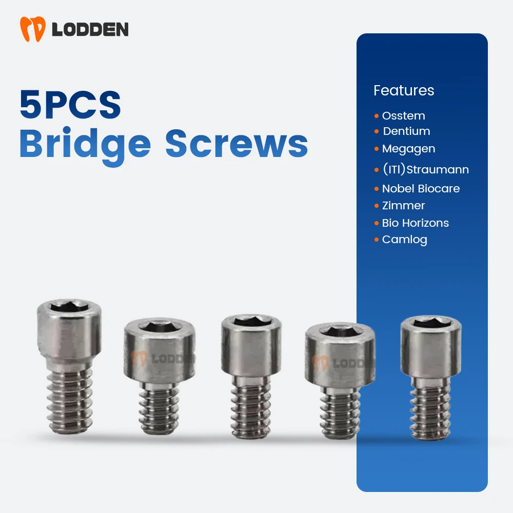 5PCS Dental Bridge Screws Materials for Osstem/Megagen/Dentium/ITI/Anthogyr/Neo Biotech MultiUnit Lodden Material