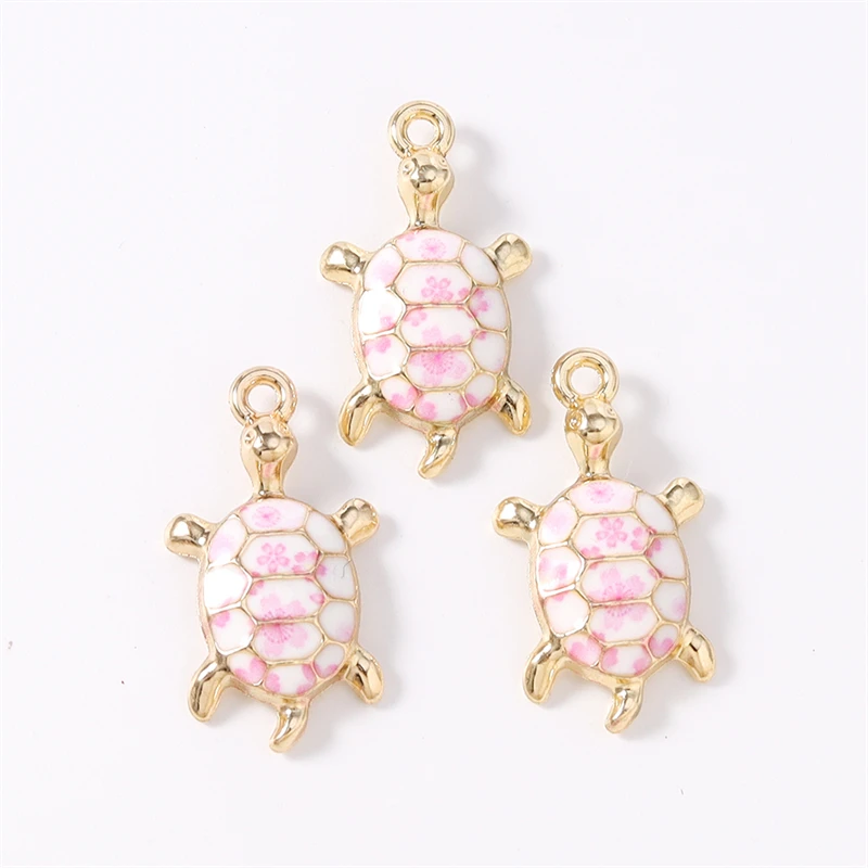 Duarte 20 Teile/los Nette Bunte Emaille Tier Schildkröte Charms Anhänger für Die Herstellung Von DIY Ohrringe Halsketten Armband Schmuck Erkenntnisse – Detail 8