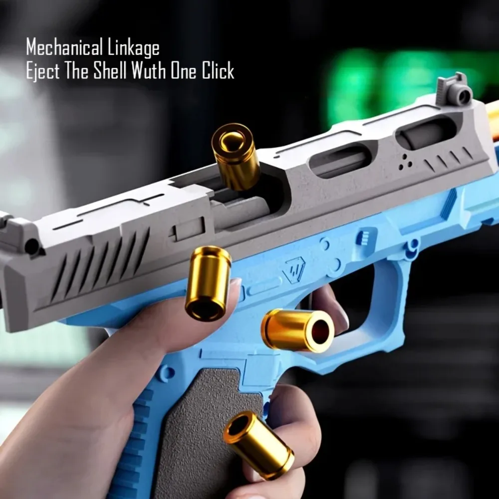 P320 EVA Safety Soft Bullet Toy Gun  Continuous Firing with Blowback Outdoor CS Shooting Game Christmas Birthday Gift view 5