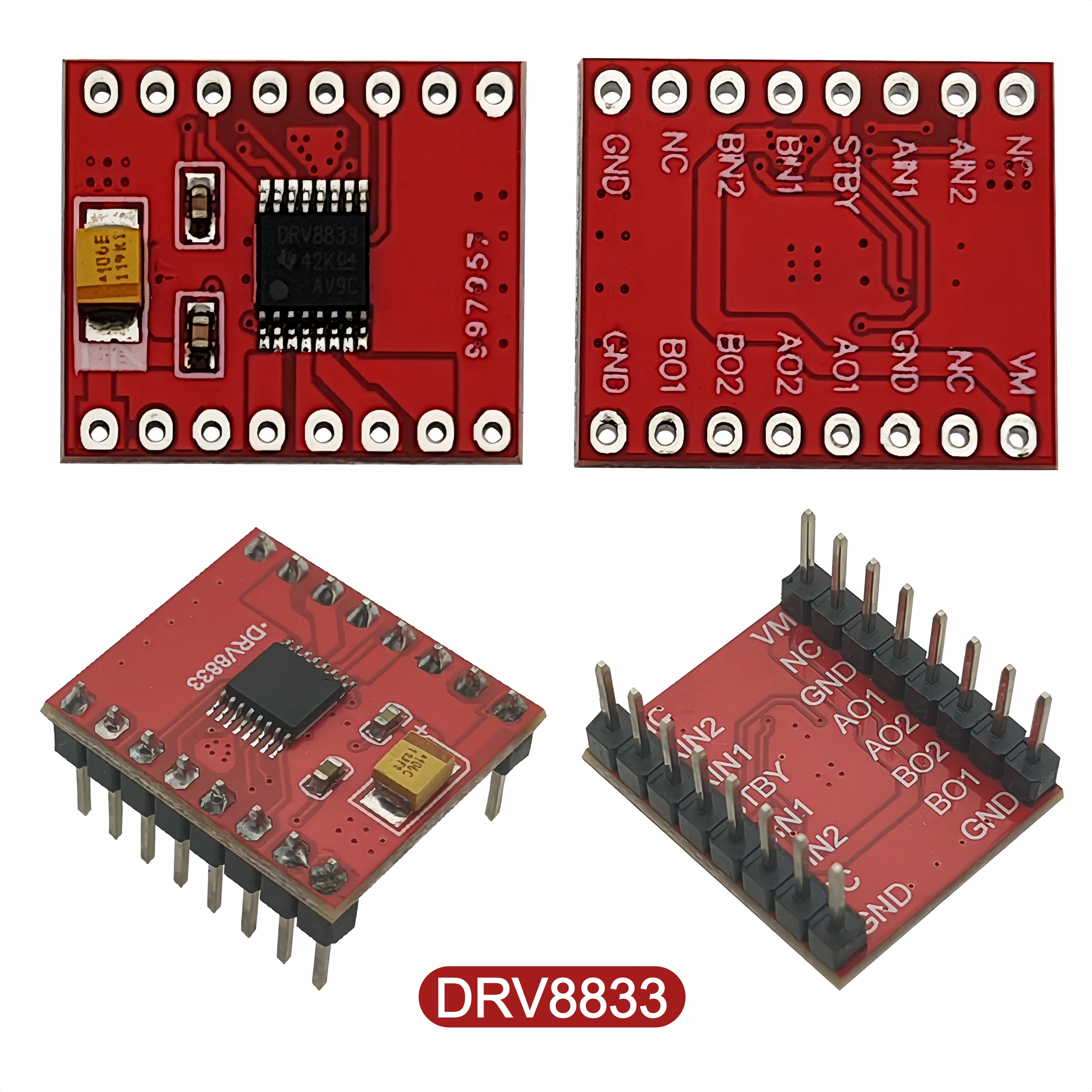 5pcs DRV8833/TB6612FNG Dual Stepper Motor Driver Module H-bridge Board DC Motor Controller for Arduino, Raspberry Pi, ESP32