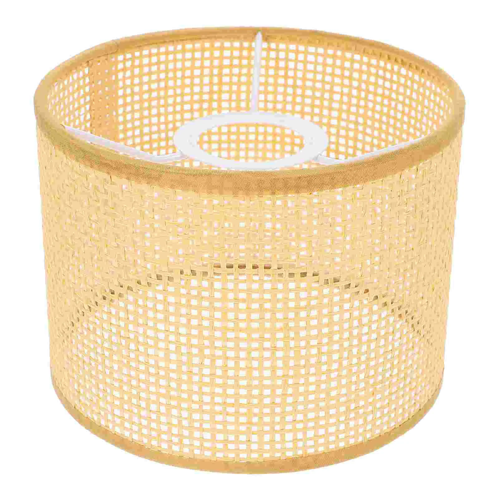 

Cream Rattan Lampshade Bohemian Decor Woven Lampshades for Table Cover Ornament