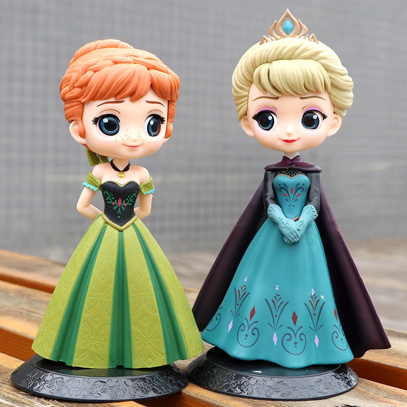 Princess Q Elsa Anna Figures PVC Model Doll Action Collection Figurine Toy for children gift desktop ornament view 4