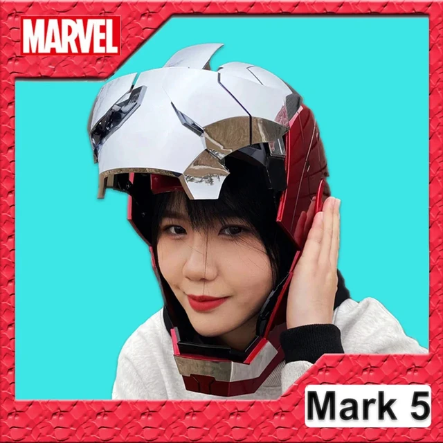 子供のためのアイアンマンコスプレヘルメット,Marvel-MK43,mk5,mk5,1:1,  LEDライトアップ,ironmanマスク,音声,リモコン,ギフト - AliExpress