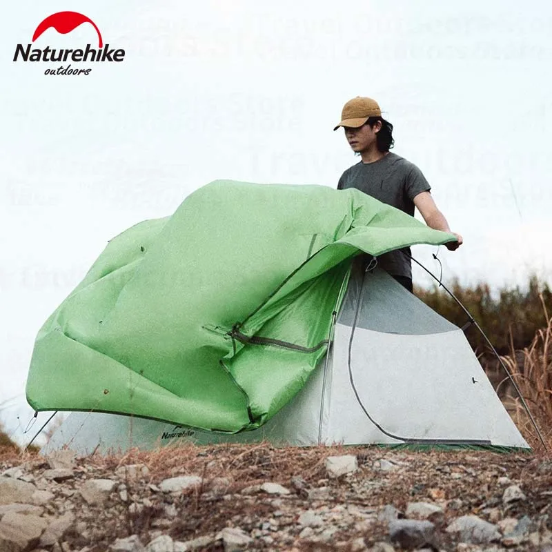 Naturehike Cloud Up Base Tent Camping Tent Ultralight Hiking Tent for 1-2 People Outdoor Travel Backpack 210T TarpTent Free Mat