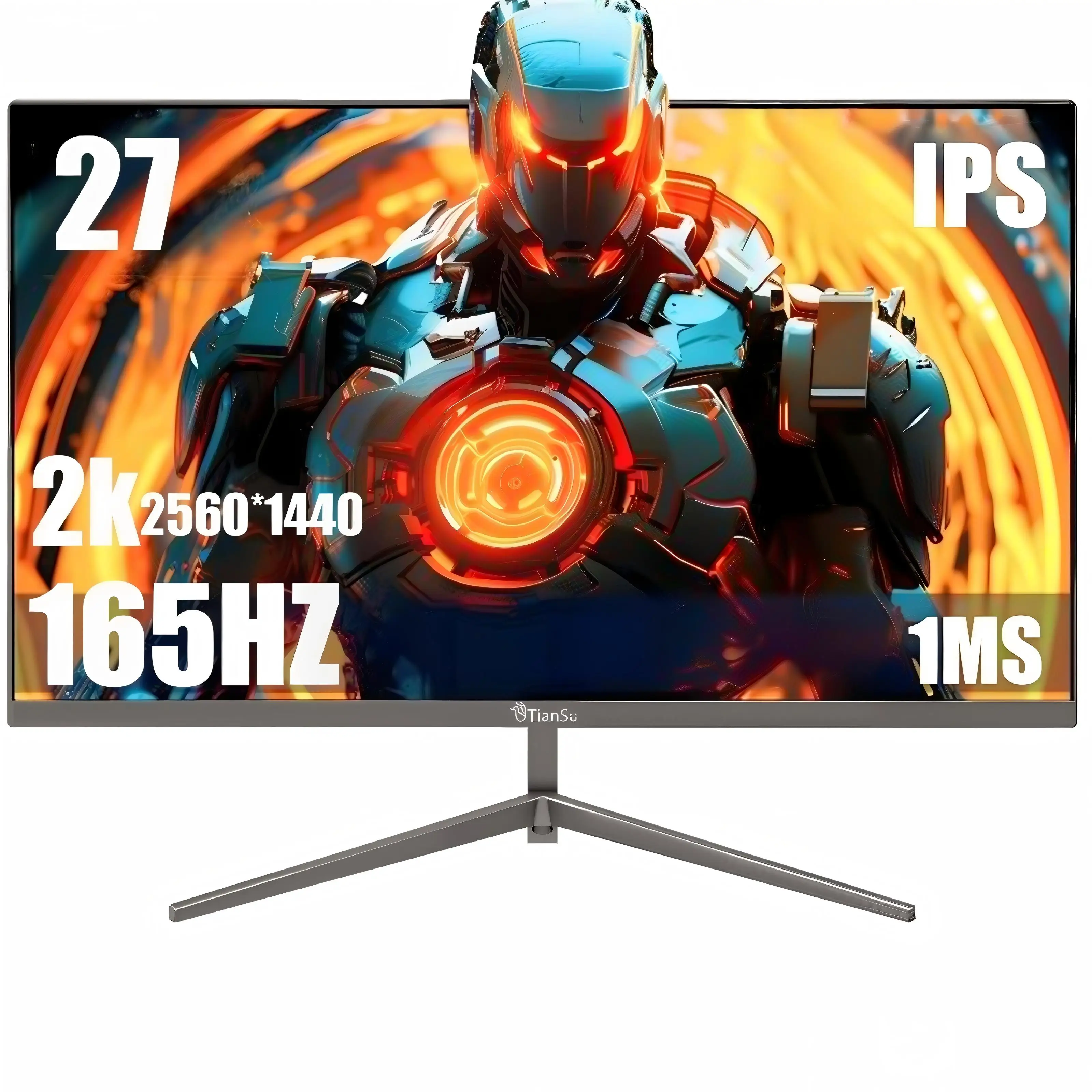 Tiansu monitor 27 inch 144Hz 2 K computer gaming monitor 27 ''monitors for PC 165Hz curved white Full HD 1 Ms monitor
