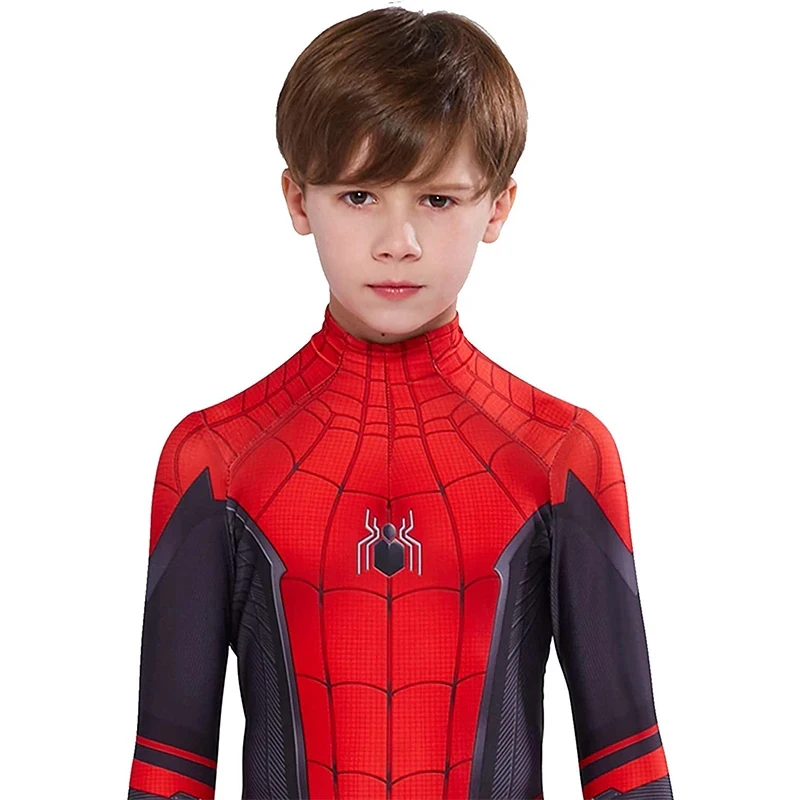 Spider Man Far From Home Cosplay Peter Parker Spiderman Costume Bodysuit Halloween Costume for Boys