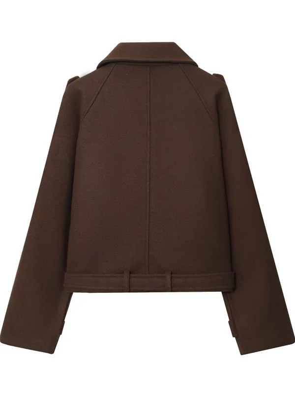 เสื้อโค้ทผู้หญิงแฟชั่น แขนยาว ทรงเรียบง่าย สไตล์ฤดูใบไม้ร่วง รุ่นใหม่ล่าสุด พร้อมเข็มขัด คอปกสูท ดีไซน์อเนกประสงค์ สำหรับสุภาพสตรี...